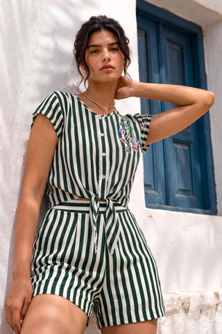 Green co-ord set for Contemporary Wear - Ludo Boardwalk by Nautanky