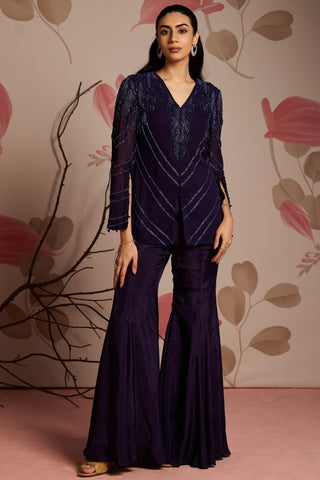 Blue bryony under bloom jacket set