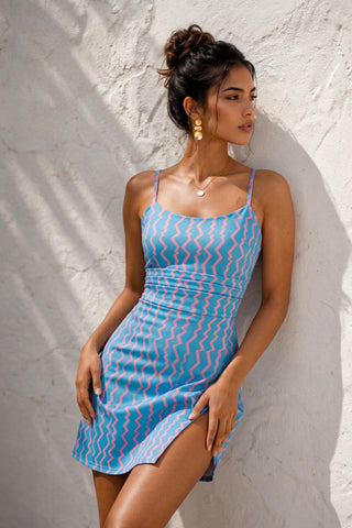 Mini Dress for Parties – Blue Bubblegum Bay by Nautanky