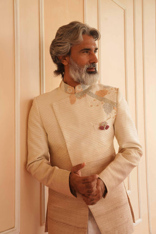 Ivory dil se khab zardosi menswear