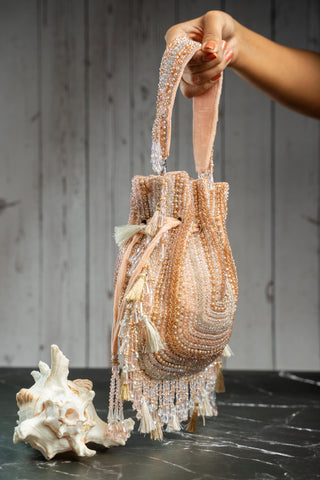 Festive Potli Bag Indian Wedding – Pink Baraq Blush by Nayaab by Sonia