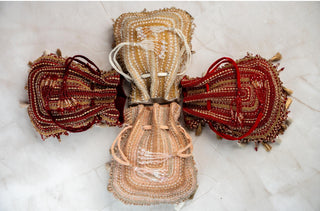 Wedding Potli Bag Indian Wedding â€“ Maroon Baraq Scarlet by Nayaab by Sonia