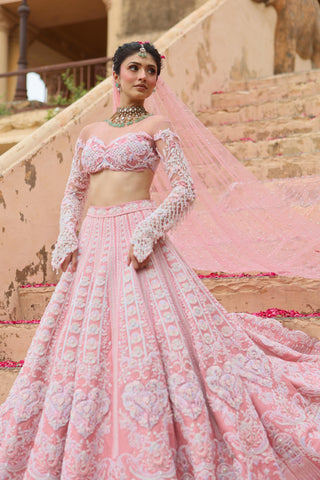 Pink baroque moonlight heart set