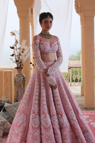 Pink baroque moonlight heart set