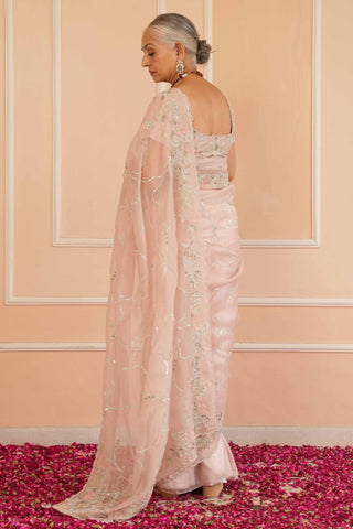 Pink dil se blushful bloom saree