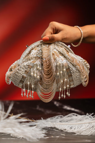 Handbag for Indian Weddings – Silver Briller by Nayaab By Sonia