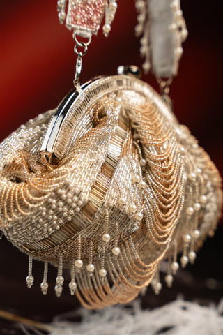 Handbag for Indian Weddings – Silver Briller by Nayaab By Sonia