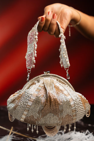 Handbag for Indian Weddings – Silver Briller by Nayaab By Sonia