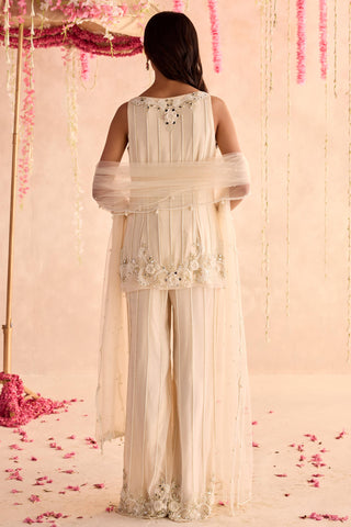 Ivory calendula under bloom kurta set