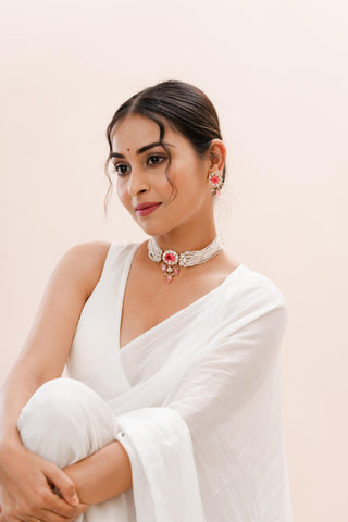 Necklace Bridal Wear - Gold Hayat Kundan Choker by Putstyle