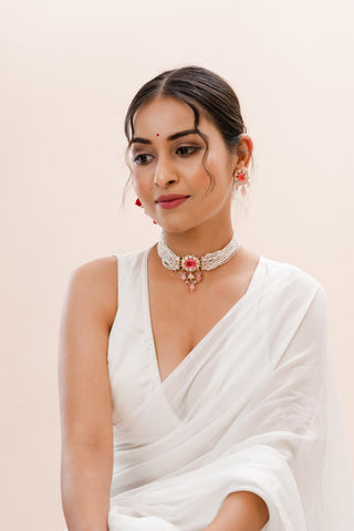 Necklace Bridal Wear - Gold Hayat Kundan Choker by Putstyle