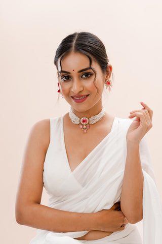 Necklace Bridal Wear - Gold Hayat Kundan Choker by Putstyle