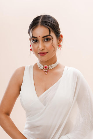 Necklace Bridal Wear - Gold Hayat Kundan Choker by Putstyle