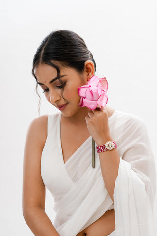 Bracelet Bridal Wear - Red Iva Pearl Bracelet by Putstyle