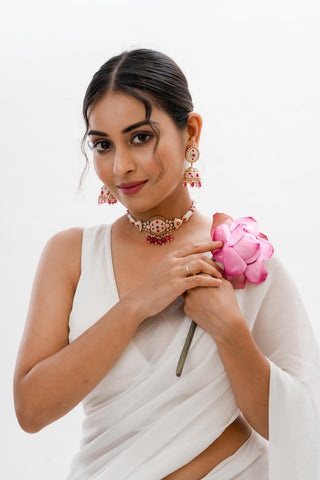 Necklace Set Pearl Wear - Gold Daisy Pearl Set by Putstyle