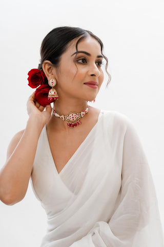 Necklace Set Pearl Wear - Gold Daisy Pearl Set by Putstyle