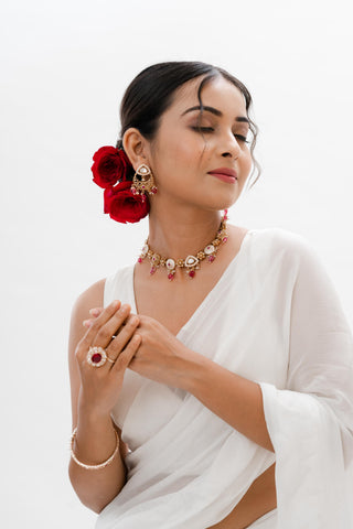 Choker Set Meenakari Wear - Gold Elzina Meenakari Choker by Putstyle