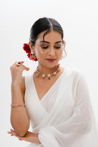 Choker Set Meenakari Wear - Gold Elzina Meenakari Choker by Putstyle