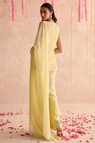 Yellow carnation under bloom kurta set