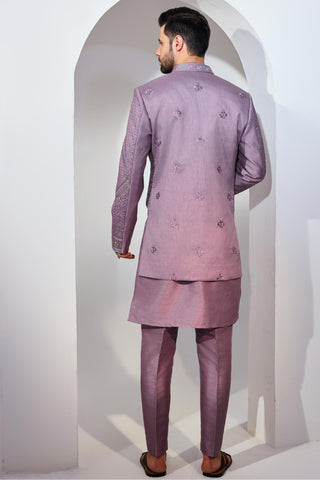 Purple indo with kurta and pant