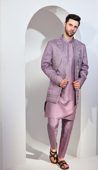 Purple indo with kurta and pant