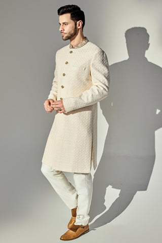 Pink dabbi achkan set