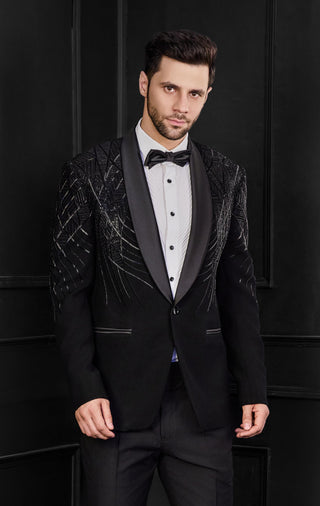 Black embriodery tuxedo