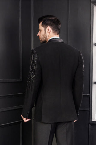 Black embriodery tuxedo