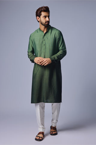 Green ombre kurta with pant