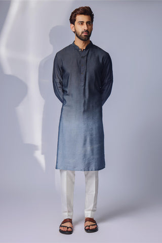 Gray ombre kurta with pant