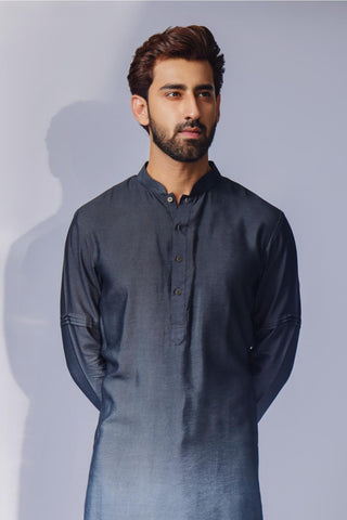 Gray ombre kurta with pant