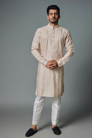 Beige tagain kurta with pant