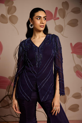 Blue bryony under bloom jacket set