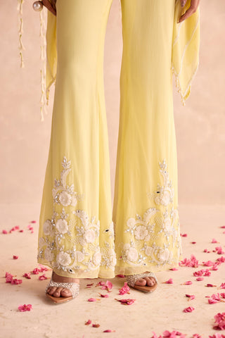 Yellow fleur under bloom kaftan set