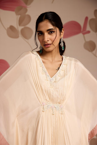 Ivory orchid under bloom kaftan