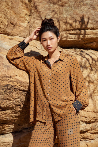 Co-ord Set Contemporary Wear - Brown Crossplay by Nautanky