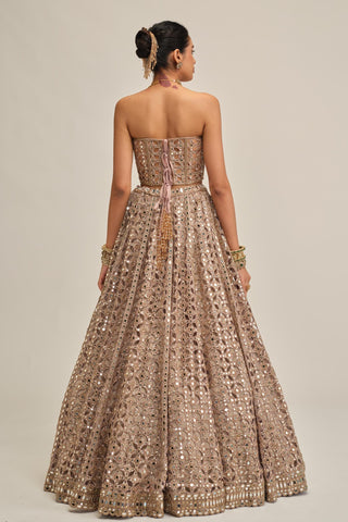 pink lehenga set - Indian Wedding - Modern Maharani Cutwork by Vvani by Vani Vats