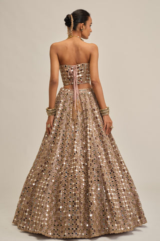 sequin lehenga - Indian Wedding - Modern Maharani Corset by Vvani by Vani Vats