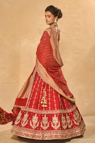 Lehenga Set Indian Wedding Red Mohini Lehenga Set by Chamee & Palak