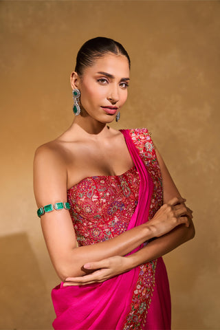 Saree Set Indian Wedding – Pink Arya Saree by Chamee & Palak