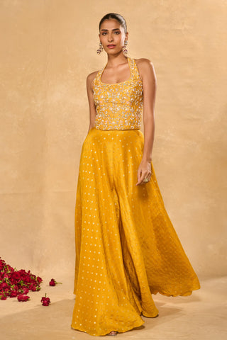 Sharara Set Indian Wedding – Yellow Riz Sharara by Chamee & Palak
