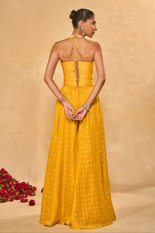 Sharara Set Indian Wedding – Yellow Riz Sharara by Chamee & Palak