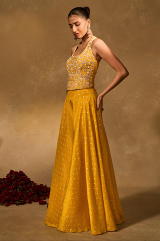 Sharara Set Indian Wedding – Yellow Riz Sharara by Chamee & Palak