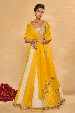 Lehenga Set Indian Wedding Yellow Bhumi Lehenga by Chamee & Palak