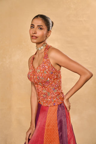 Lehenga Set Indian Wedding Multicolor Asma Lehenga by Chamee & Palak