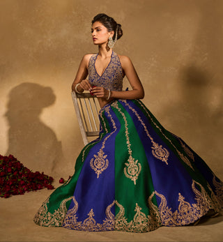 Lehenga Set Indian Wedding Blue Saira Lehenga by Chamee & Palak