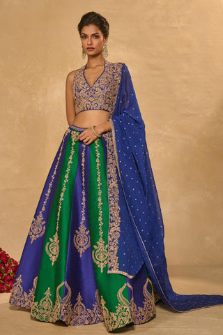 Lehenga Set Indian Wedding Blue Saira Lehenga by Chamee & Palak