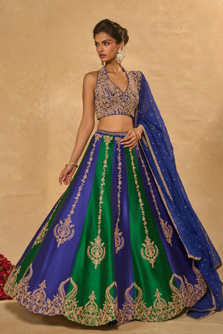 Lehenga Set Indian Wedding Blue Saira Lehenga by Chamee & Palak