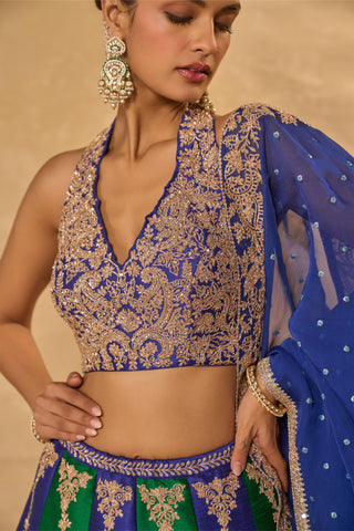 Lehenga Set Indian Wedding Blue Saira Lehenga by Chamee & Palak