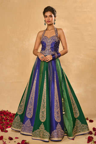 Lehenga Set Indian Wedding Blue Naina Lehenga Set by Chamee & Palak
